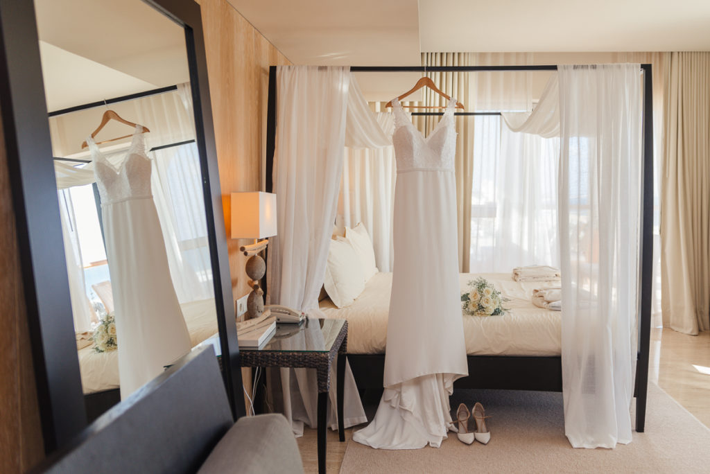 Wedding ceremony location in  Crowne Plaza Vilamoura, with stunning ocean and hills view