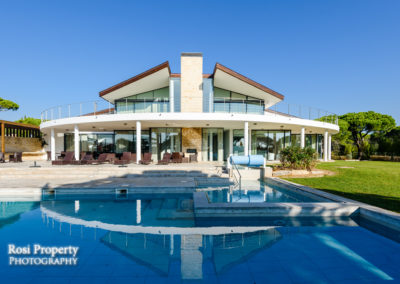Luxury villa interior photography in Quinta do Lago, Algarve, showing high-end architectural details and natural lighting for Airbnb listings.