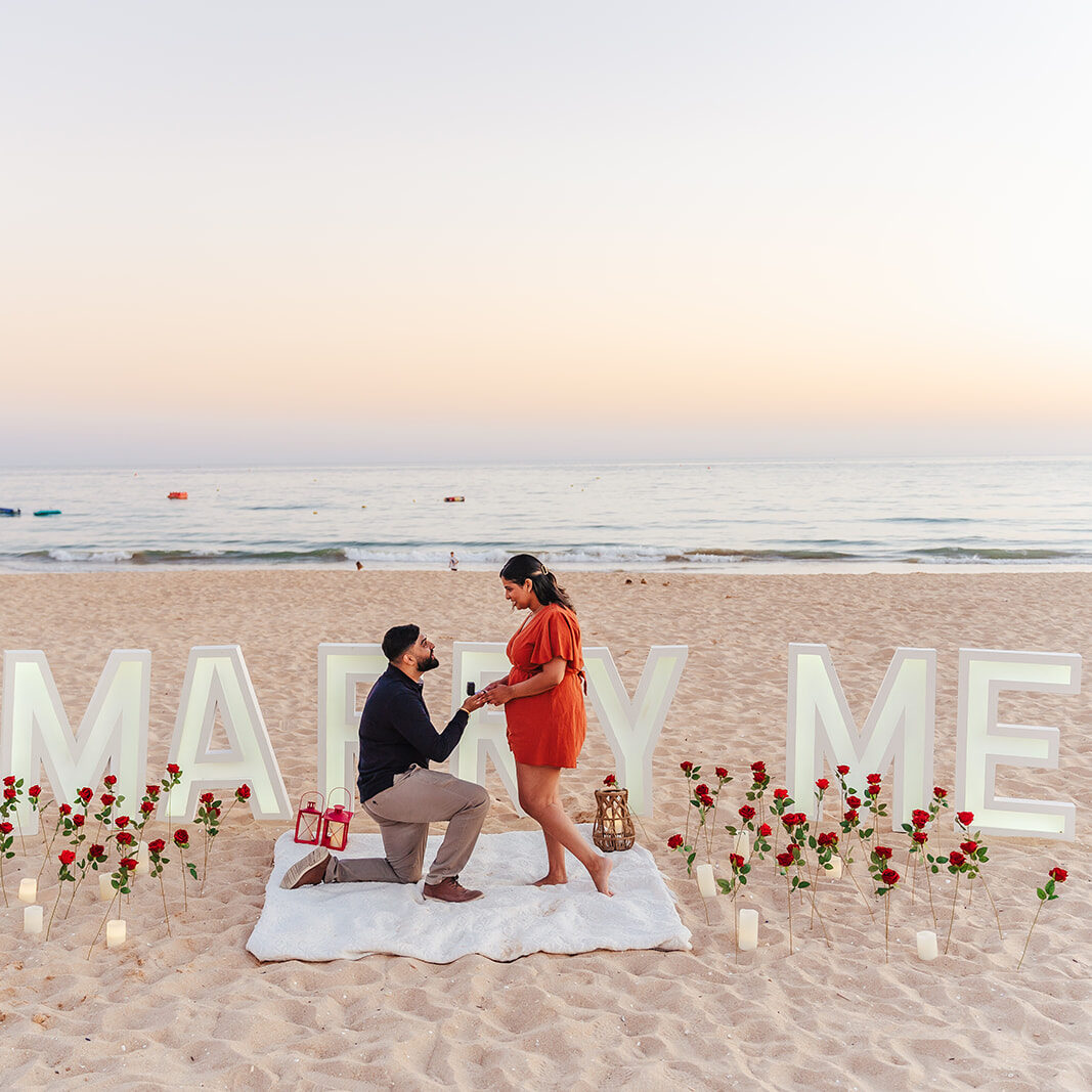 Algarve Beach Proposal Letters Algarve Beach Proposal Photographer Letters