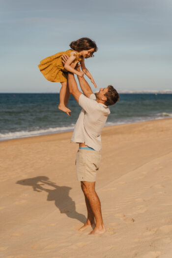 Albufeira Family and couple photographer Algarve family photographer capturing beach moments