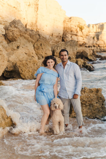 Algarve family photographer capturing beach moments